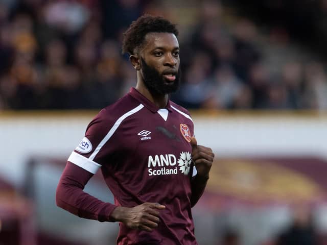 Beni Baningime in action for Hearts.
