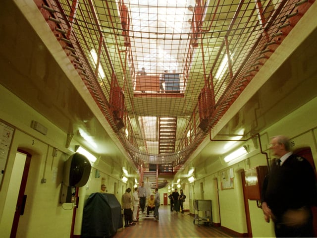 A photo taken in September, 1998, of the 'B' Hall of Saughton Prison in Edinburgh.