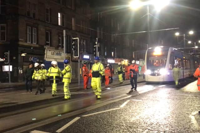 Testing of trams on Leith Walk and on to Newhaven is now under way and is going "very well indeed" according to transport convener Scott Arthur