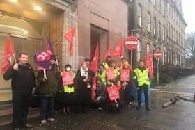 Workers started a 2-week strike at Charlotte Square on Monday