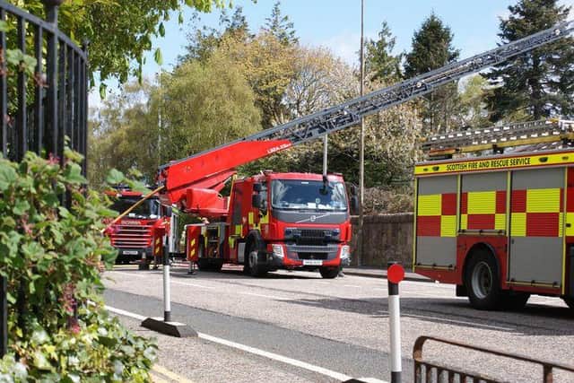 Six appliances were called to the fire which happened in Lanark Road.