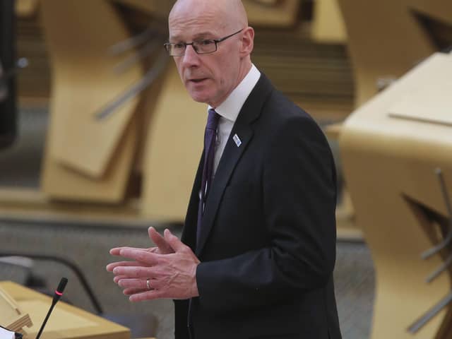 Deputy First Minister John Swinney at the Scottish Parliament in Holyrood. Picture: PA