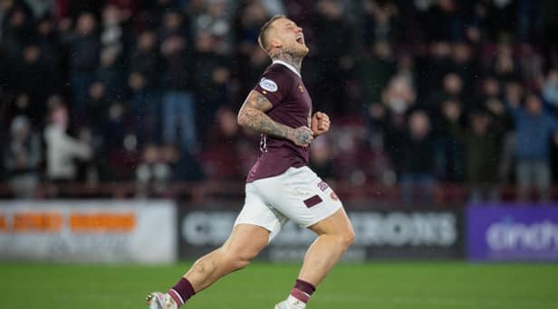 Stephen Humphrys' goal for Hearts against Dundee United was voted SPFL Goal of the Season.