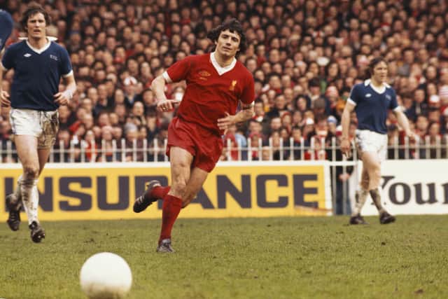 Kevin Keegan playing for Liverpool. (Photo by Tony Duffy/Allsport/Getty Images)
