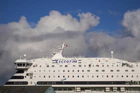 The cruise ship MS Victoria has been housing Ukrainian families in Edinburgh's Leith docks. Picture: Peter Summers/Getty Images.