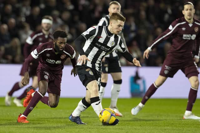 Connor Ronan in action against Hearts in last season's Scottish Cup quarter-final tie at Tynecastle. Picture: SNS