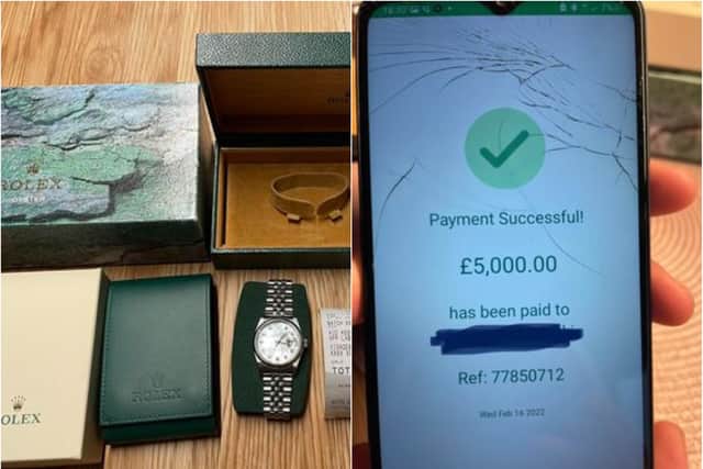 Edinburgh crime: Man who says he was targeted by 'fake banking app' scammers claims they stole his passport when scam to get Rolex failed