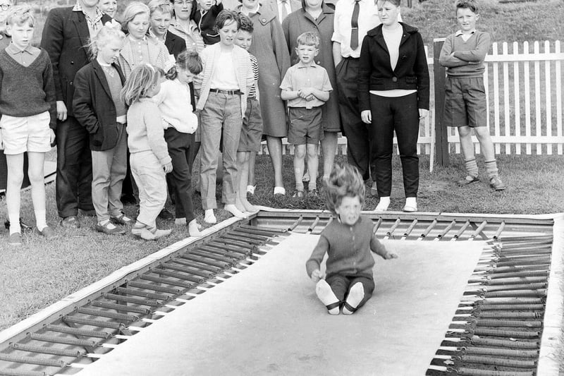 A train journey to Burntisland was always a highlight of the school summer holidays, with the journey over the Forth Rail Bridge a thrill itself, before hitting the shows, the beach and of course the trampolines. The above photo was taken during the Burntisland Games in 1965.