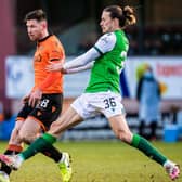 Hibs' January signing Jackson Irvine in action during the league win over Dundee United. Photo by Ross Parker / SNS Group