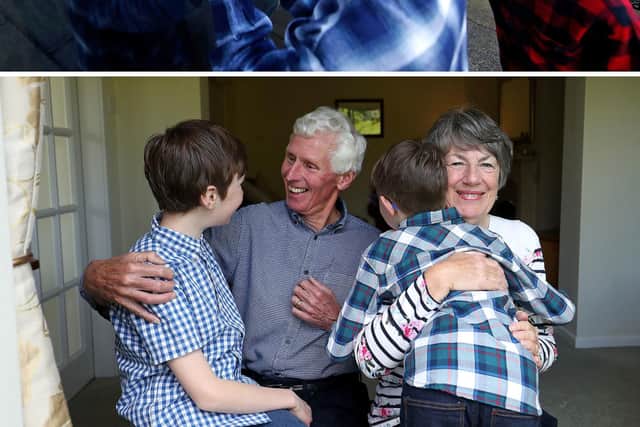 Family members will be allowed to hug from Monday free from social distancing restrictions in most parts of Scotland under changes to restrictions. Picture: Martin Rickett/PA Wire