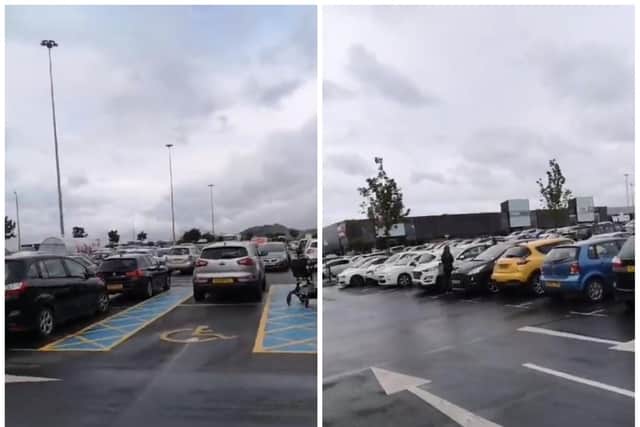 The car park filled up from the Primark side of Fort Kinnaird