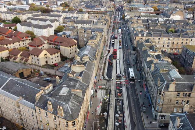 The Leith Walk section from London Road to Crown Street is now estimated to be completed by July 2022.