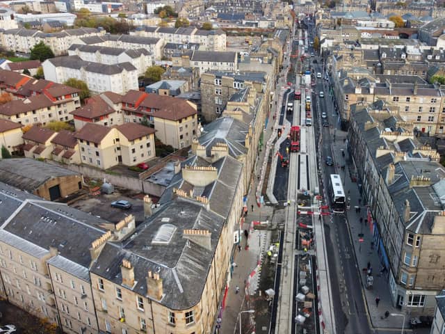 The Leith Walk section from London Road to Crown Street is now estimated to be completed by July 2022.