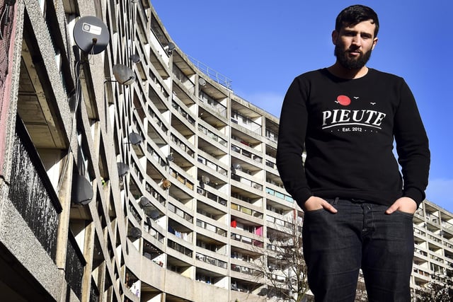 Pictured is Shaun Bhatti, one of the stars of The Grey Area, a gritty BBC Scotland drama filmed in and around Leith, particularly at the Banana Flats. The six episode series aired in 2019, focusing on a young rapper, a burnt-out addict and a teenage misfit each struggling to overcome the consequences of gang violence and drugs in present-day Edinburgh.