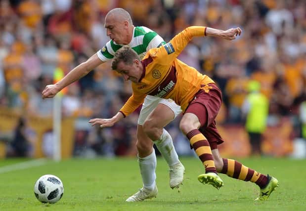 Elliott Frear challenging Scott Brown during the 2018 Scottish Cup final. Picture: Getty