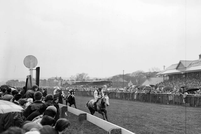 Nottingham Belle wins the third race at Musselburgh Races in April 1963.