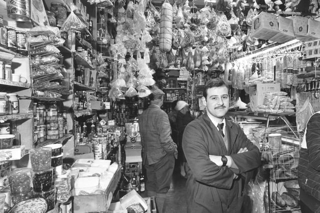Philip Contini pictured inside the Italian delicatessen Valvona & Crolla in Edinburgh in 1983.