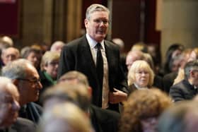 Labour leader Sir Keir Starmer attending the memorial service of Alistair Darling at Edinburgh's St Mary's Episcopal Cathedral.
