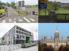 Some of the top schools in Edinburgh, clockwise from top left: Royal High School, Merchiston Castle School, Boroughmuir High School and Fettes College.