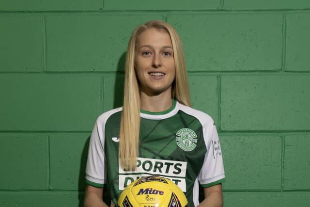 katie Lockwood is expected to make her Hibs debut on Sunday. Picture: HFC