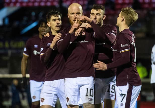 Hearts made another step towards a return to the Scottish Premiership. Picture: SNS