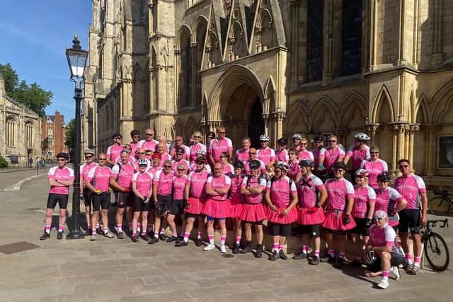 Over 50 people took part in the charity bike ride which kicked off at York this morning.