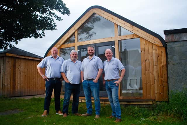 From left: Derek Brodie, Ferrier Sleight, Robert Sleight and Willie Kinghorn of Tranent-based Carberry Cabins. Picture: Scott Louden.