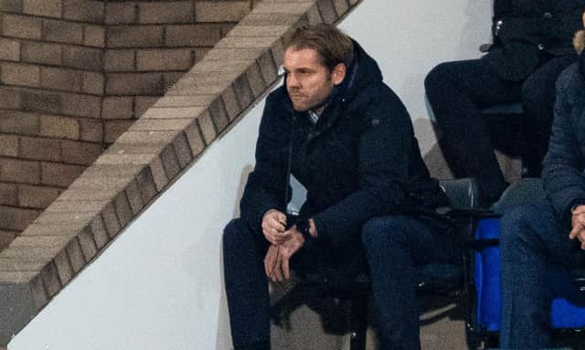 Hearts manager Robbie Neilson at McDiarmid Park.