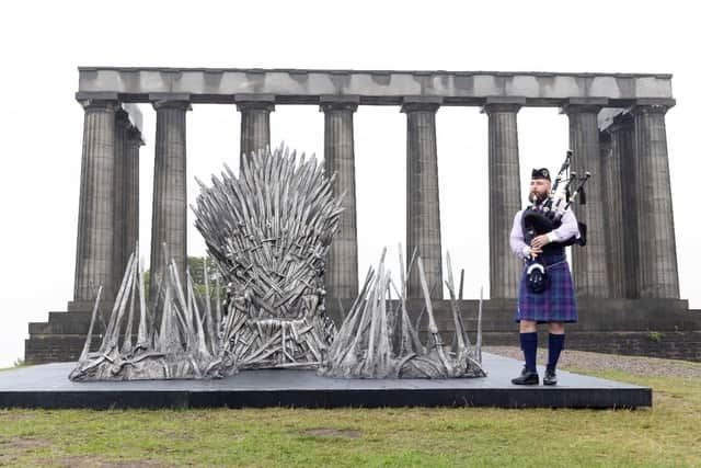 Game of Thrones in Edinburgh can take a seat on the iconic Iron Throne after it was unveiled on top of Calton Hill to celebrate the launch of TV show House of the Dragon.