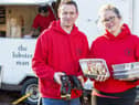 Stewart Pearson with his partner Gemma McCann, and their Lobster Man van. Photo by Lisa Ferguson.