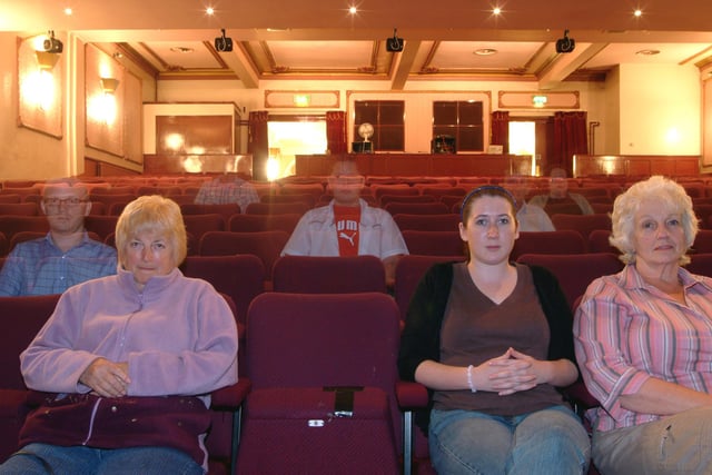 Mansfield Palace Community Theatre presented A Site For Sore Eyes in 2006. 
Cast members and The Ashfield Paranormal Investigation Team met at the theatre. 
Pictured with the ghostly cast from the left are cast members, Joy Wright who played Vera a ghost, Maxine Talbot who was dead nurse Elka and Margaret Shooter who played Irene.