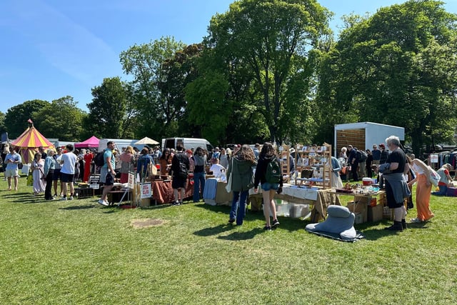 Stalls selling all manner of arts and crafts seemed to be doing a good trade at this year's Meadows Festival.