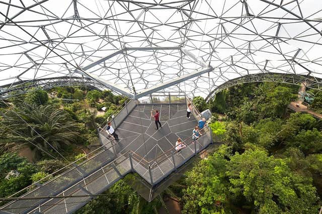 The Eden Project was created out of a reclaimed china clay pit.