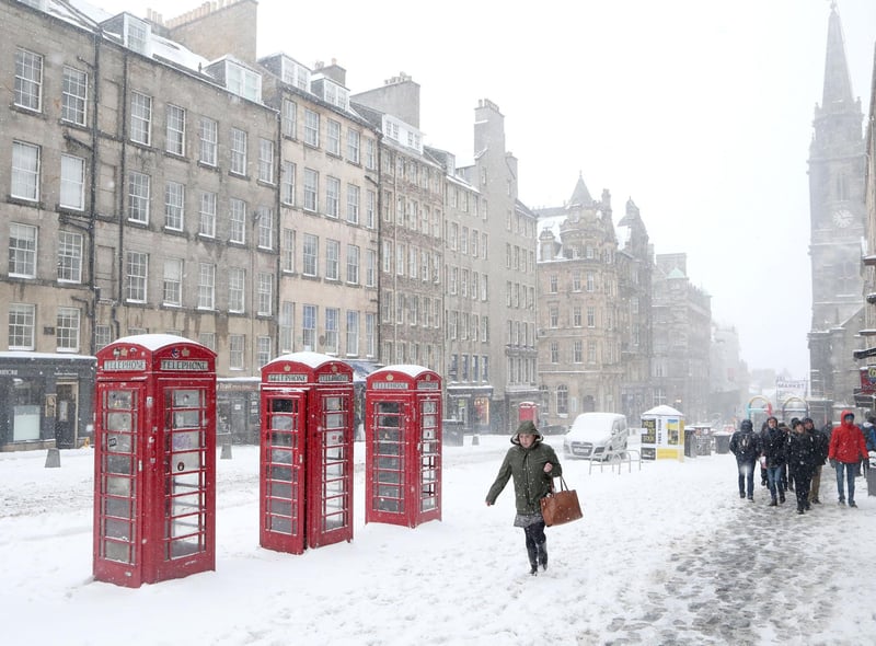 One woman bravely trudged through the heavy snow up Edinburgh's Royal Mile, after Storm Emma and the Beast from the East hit the Capital.
