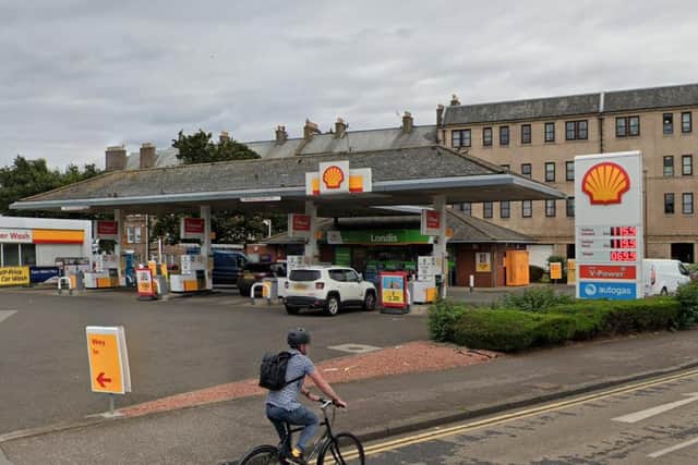Local police arrested a man at the Shell garage, on Edinburgh Road, after receiving a report of a robbery at around 5:55am.