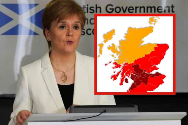 Nicola Sturgeon announces which level of lockdown applies to where you live