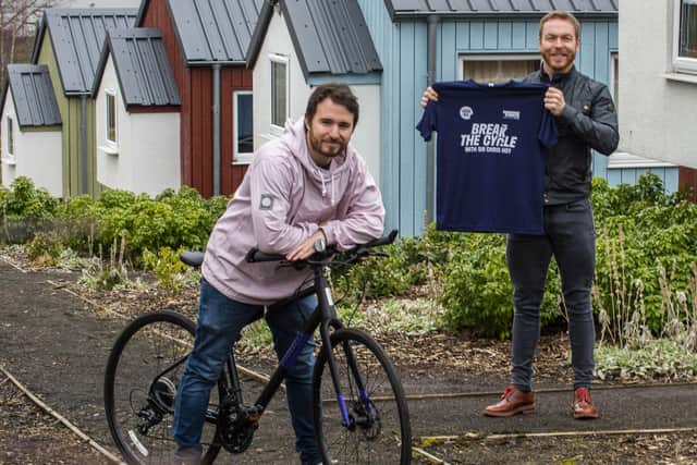 On Wednesday Sir Chris Hoy visited Social Bite's first village in Granton, Edinburgh, with the charity's founder Josh Littlejohn, to launch the Break the Cycle campaign and meet the people who run the village day to day.