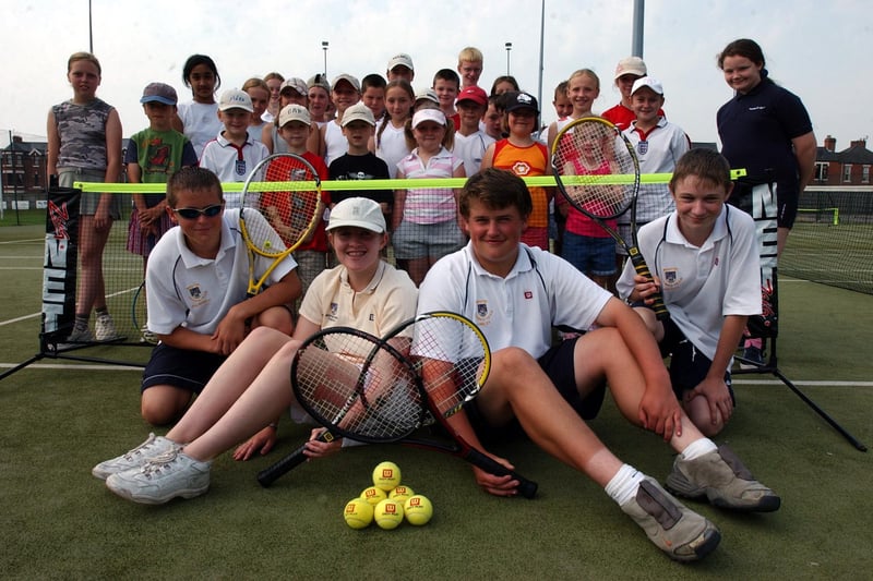 Youngsters were pictured taking part in a tennis summer camp at Westoe Tennis Club. How many faces do you recognise from this 18-year-old photo?