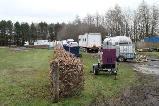 Samuel L Jackson was just one of the stars that hung out in these film production trailers, which were parked at Almond Valley Heritage Centre in Livingston, West Lothian, over the weekend. (Photo credit: Almond Valley Heritage Centre)