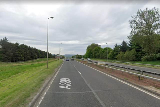 A899, Livingston, near to where the crash happened picture: Google maps