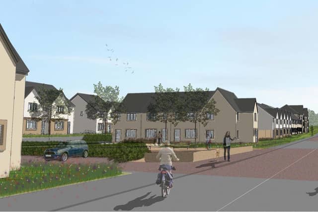 An artist's impression of the planned homes at Newton Farm.