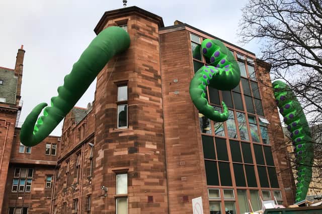 The inflatable tentacles will appear from different windows of the hospital from Friday March 19 to Monday March 22, ahead of the move.