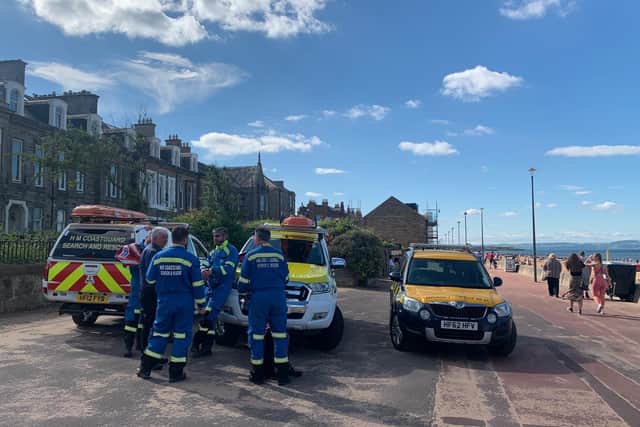 Coastguard attend the incident at Portobello Beach which has been labelled as a 'false call with good intent' (Photo: Andrew O'Brien).
