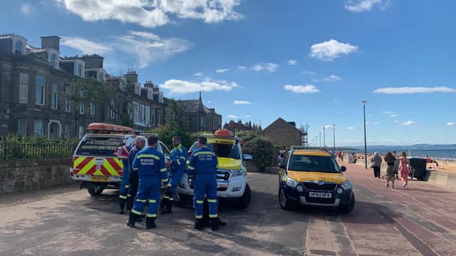 Coastguard attend the incident at Portobello Beach which has been labelled as a 'false call with good intent' (Photo: Andrew O'Brien).