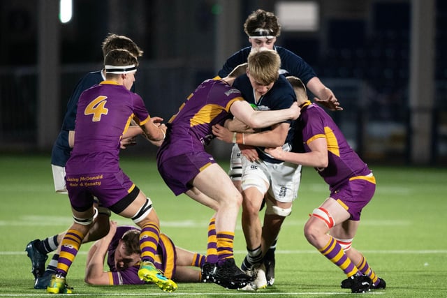 The U-18 Plate Final between Heriot’s School and Marr College at BT Murrayfield