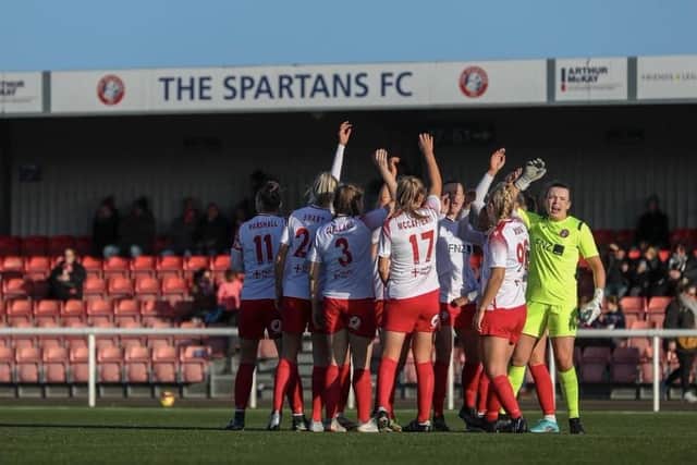 Spartans saw out a 3-1 victory against Boroughmuir in their final preseason friendly. Credit: Spartans Women