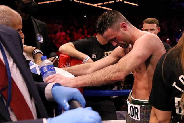 Josh Taylor suffers the first defeat of his professional career. Picture: Shabba Shafiq/SWTSCNC.