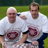 Former Hearts manager John McGlynn and goalkeeper Jamie MacDonald pictured together during their Tynecastle days in 2012. The pair have now reunited at Raith Rovers. Pic: SNS Group Alan Harvey
