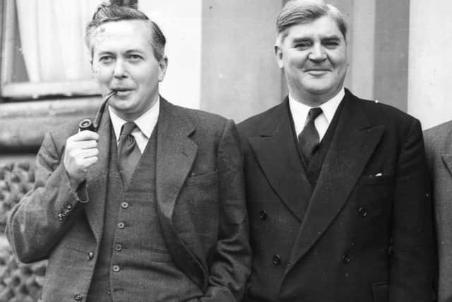 Harold Wilson and Nye Bevan - they resigned in protest at NHS charges     Photo: Central Press/Getty Images