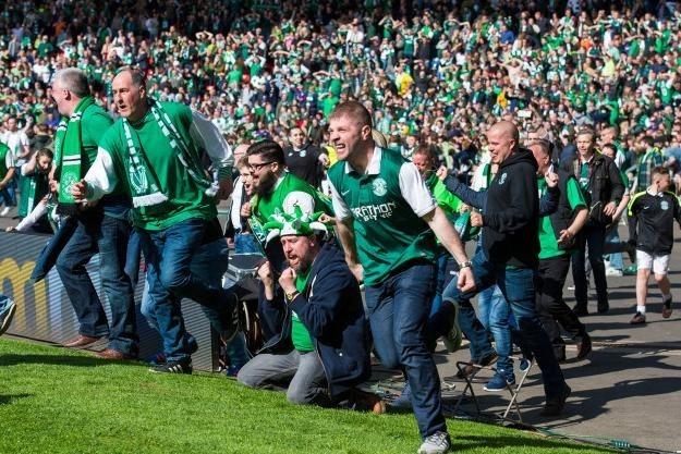 Hibs fans couldn't contain their emotions after seeing their 114-year wait for the Cup ended. Picture: SNS/Alan Harvey